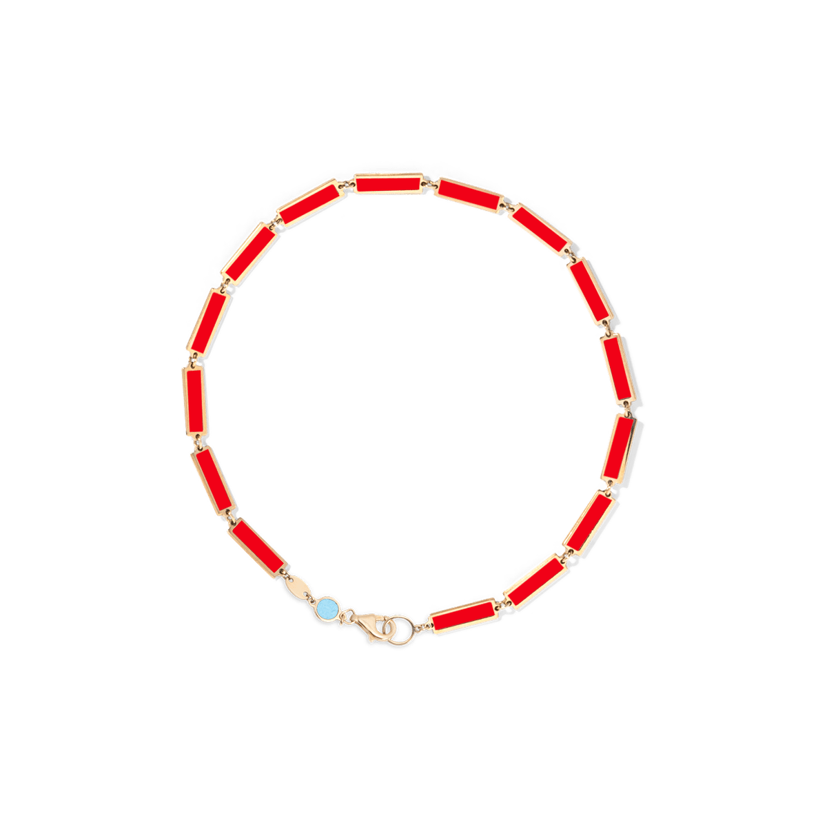 Coral Bar Bracelet 14K Yellow Gold - BluScarpa
