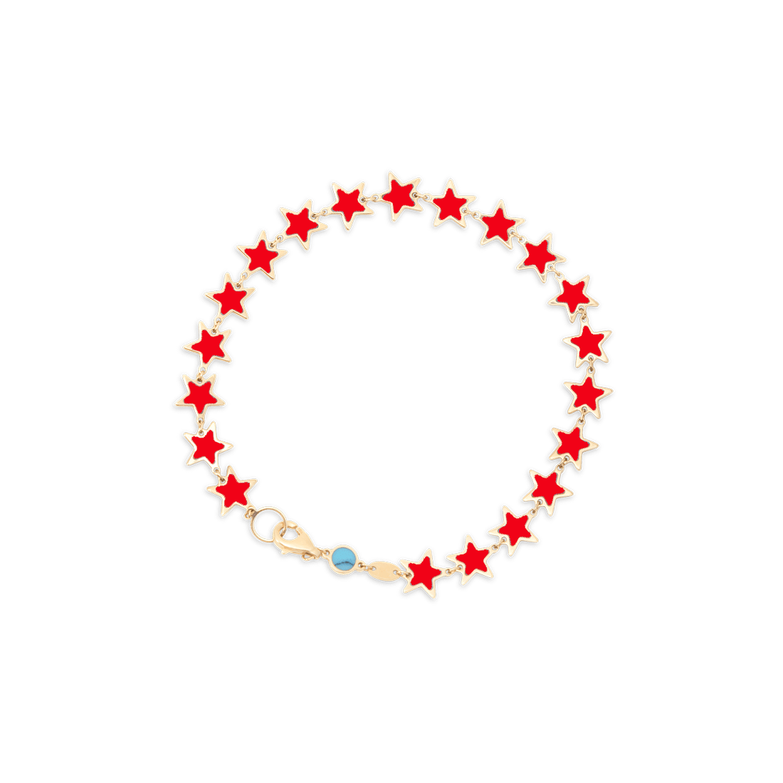 Coral Star Bracelet 14K Yellow Gold - BluScarpa