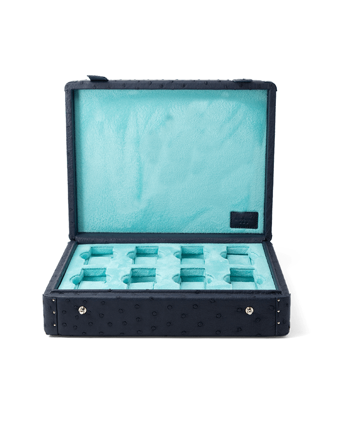 Exotic Ostrich Leather Watch Box - BluScarpa