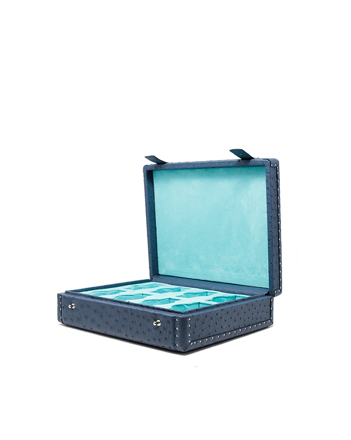 Exotic Ostrich Leather Watch Box - BluScarpa