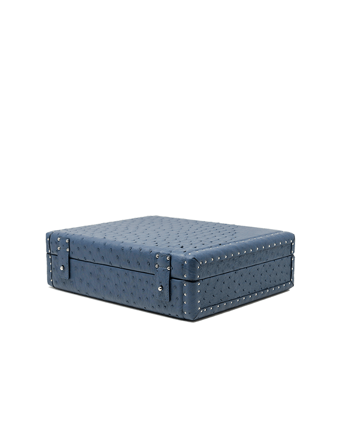 Exotic Ostrich Leather Watch Box - BluScarpa