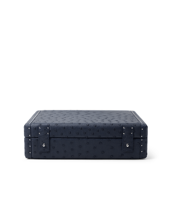 Exotic Ostrich Leather Watch Box - BluScarpa