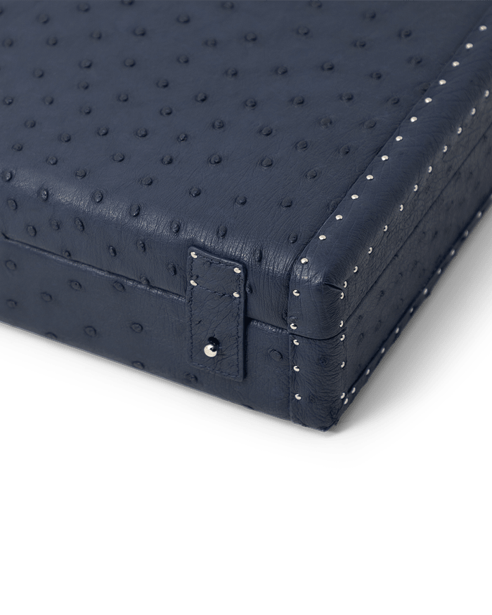 Exotic Ostrich Leather Watch Box - BluScarpa