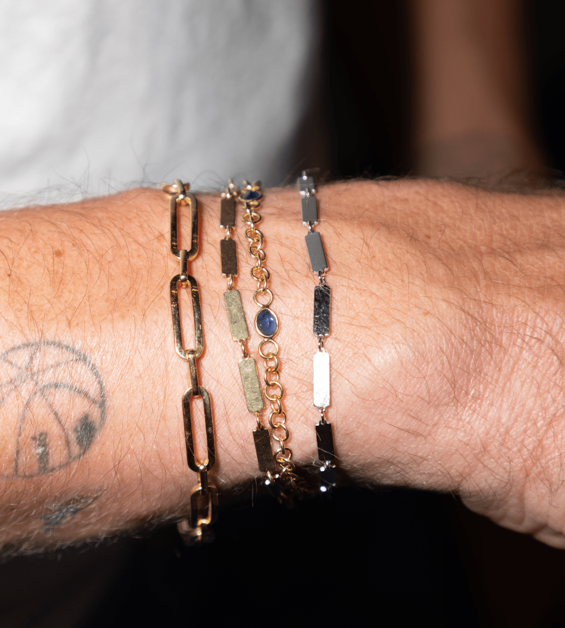 Full Bar Bracelet 14K White Gold - BluScarpa