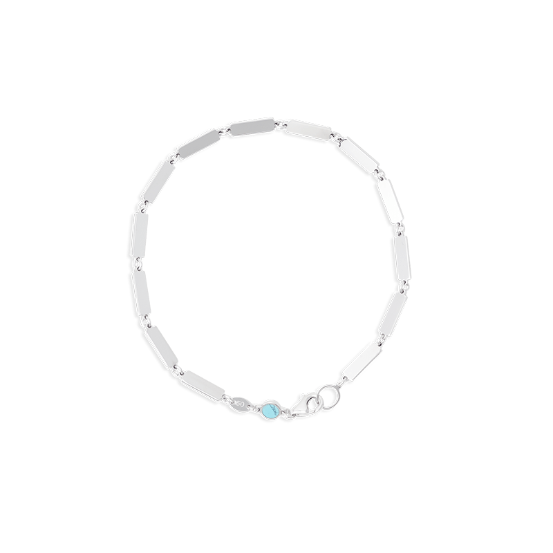 Full Bar Bracelet 14K White Gold - BluScarpa