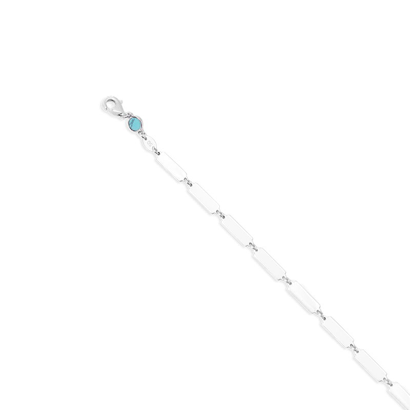 Full Bar Bracelet 14K White Gold - BluScarpa