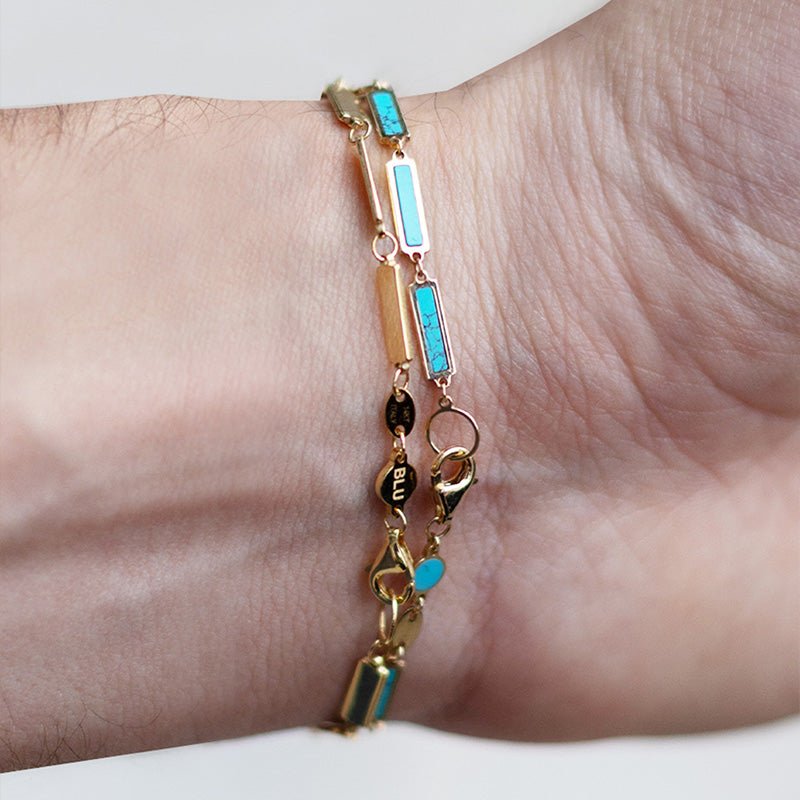 Full Bar Bracelet 14K Yellow Gold - BluScarpa