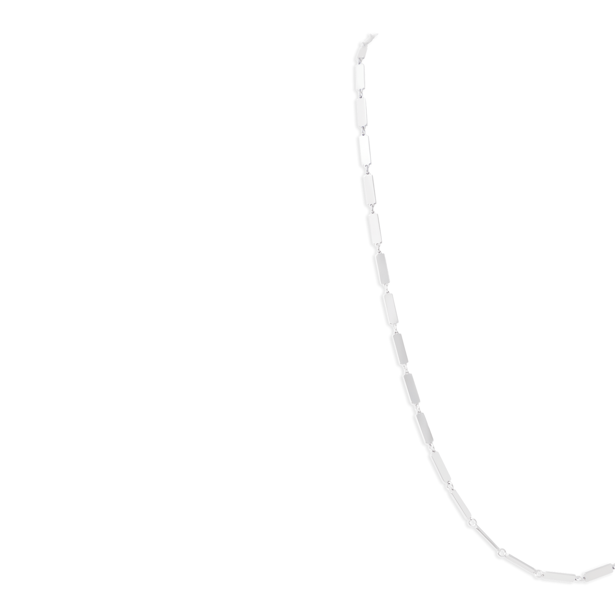 Full Bar Necklace 14K White Gold - BluScarpa