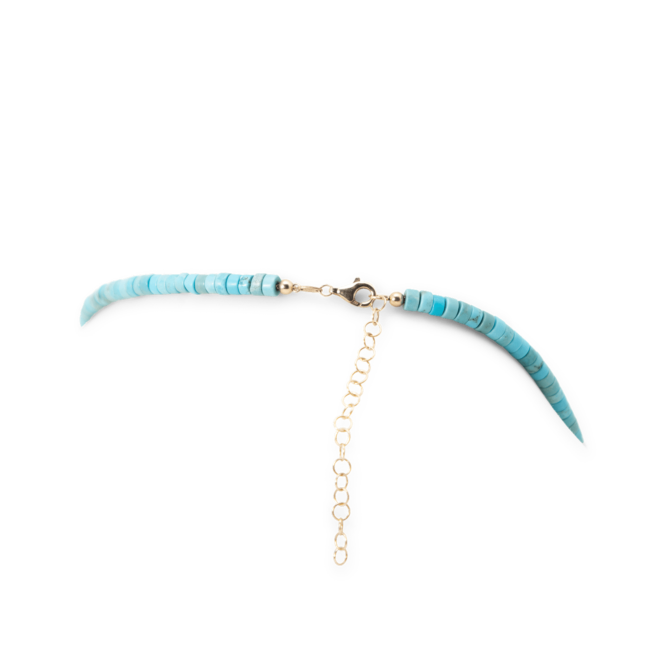 Heishi Turquoise Necklace - 24" / 14k gold - BluScarpa
