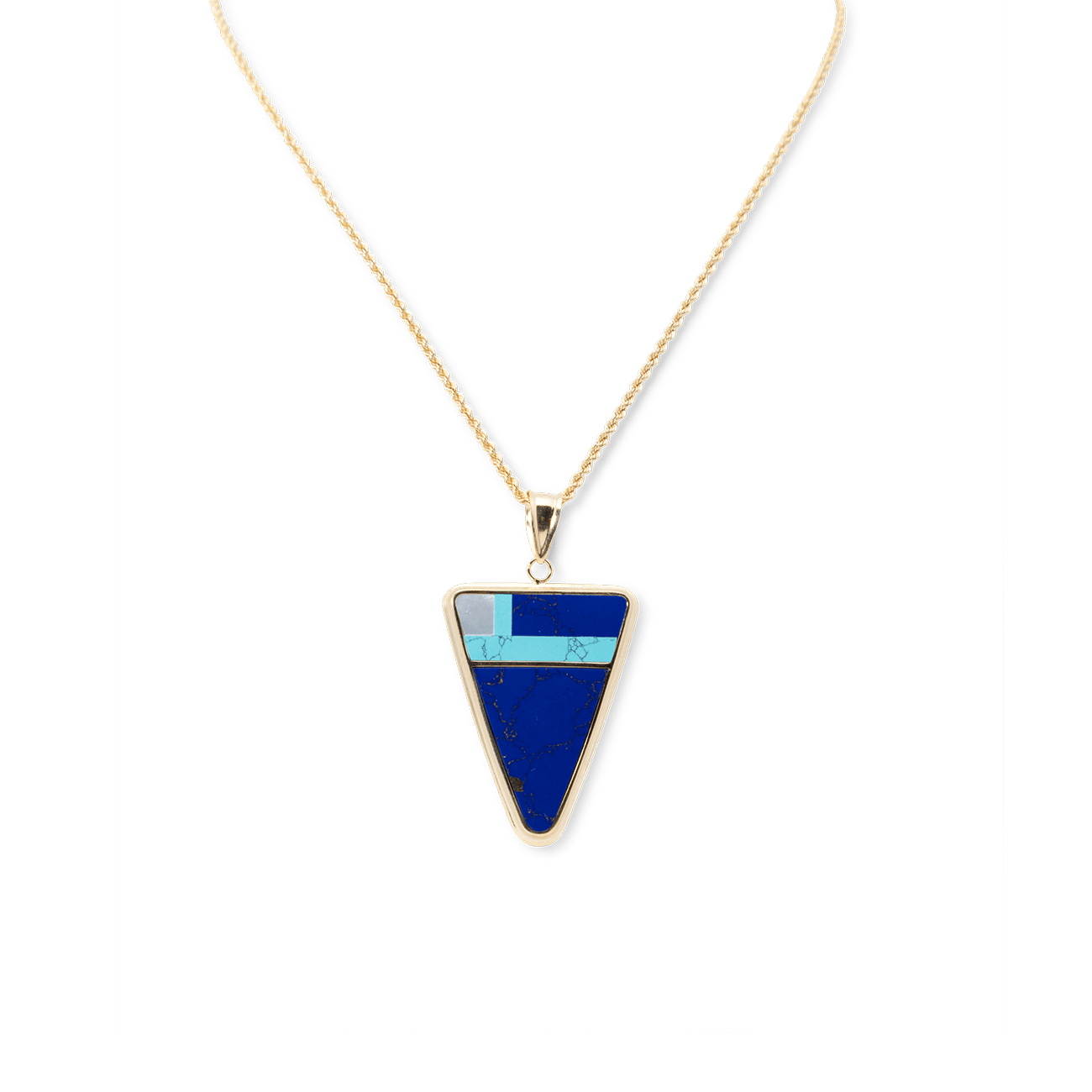 Inlay Santa Fe Pendant Necklace - BluScarpa