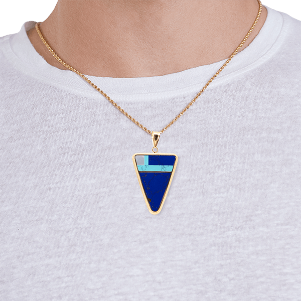 Inlay Santa Fe Pendant Necklace - BluScarpa