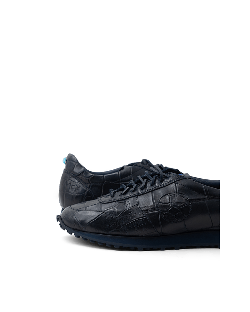 La Crocodile Navy Runner Sneakers - BluScarpa