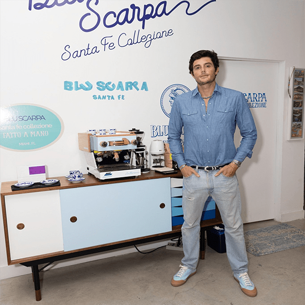 La Marzocco Linea Mini X Blu Scarpa Art Deco Coffee Machine - BluScarpa