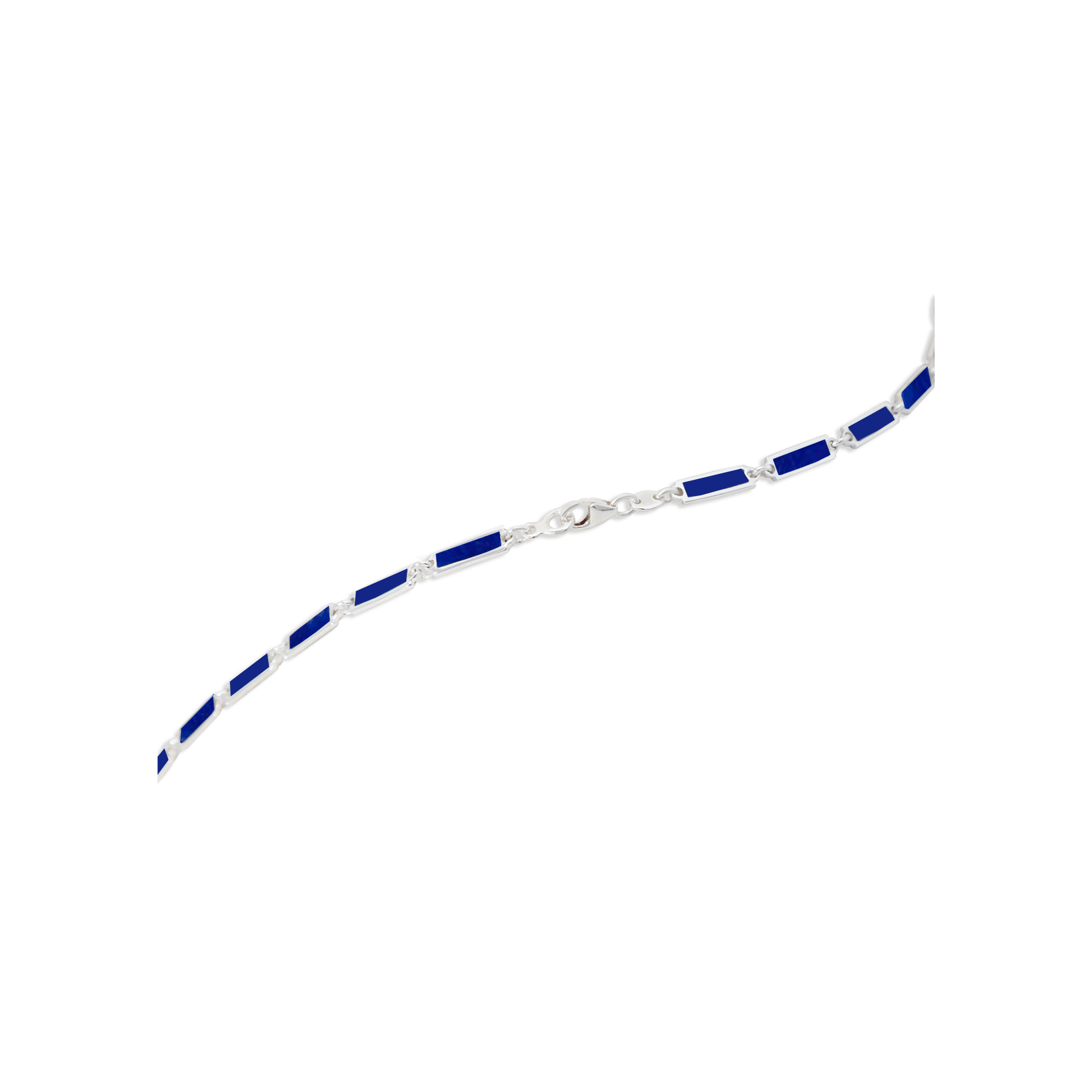 Lapis Bar Necklace Sterling Silver - BluScarpa
