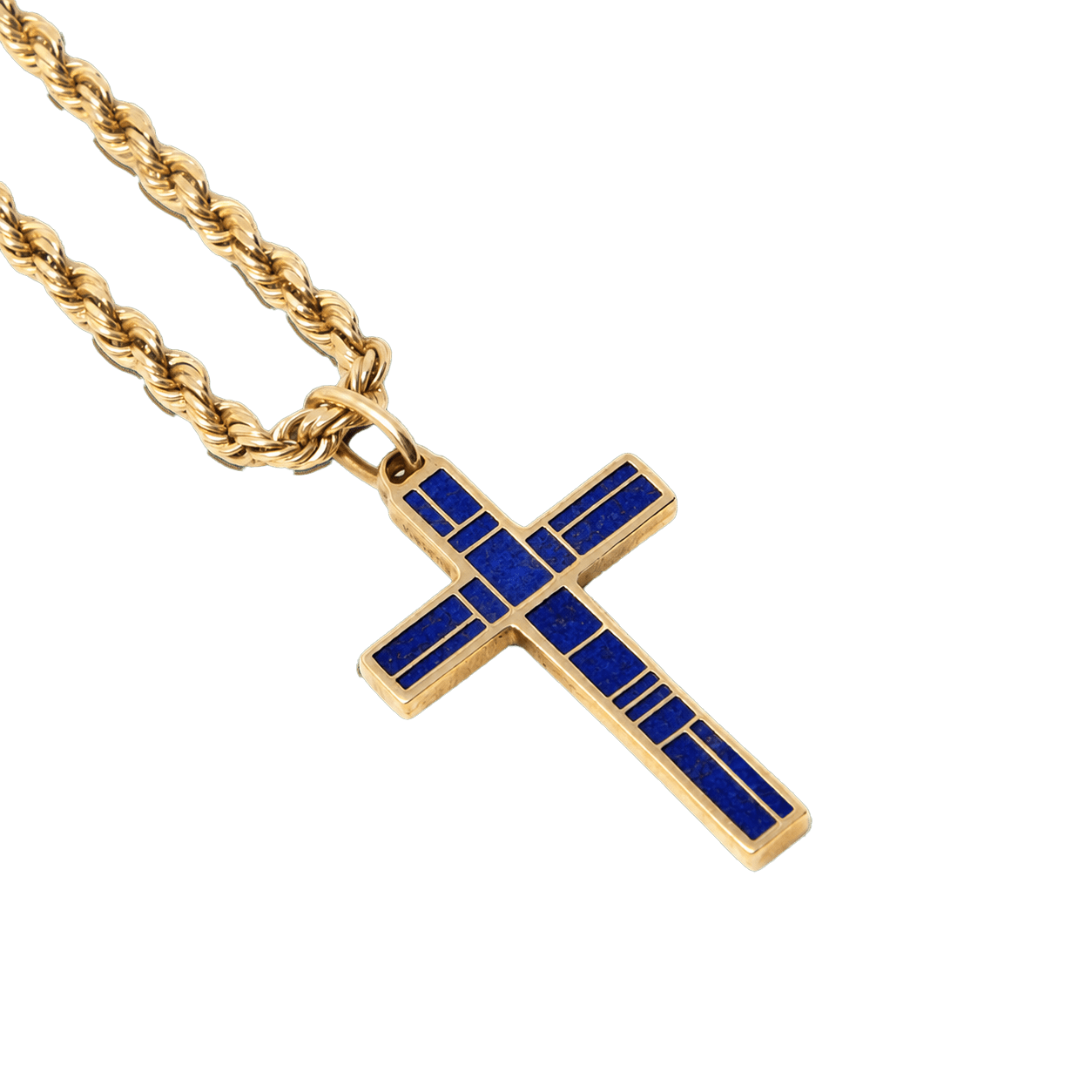 Lapis Cross Pendant - BluScarpa