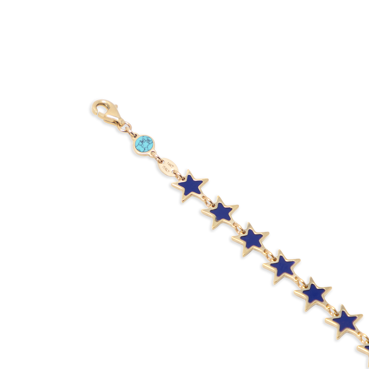 Lapis Star Bracelet 14K Yellow Gold