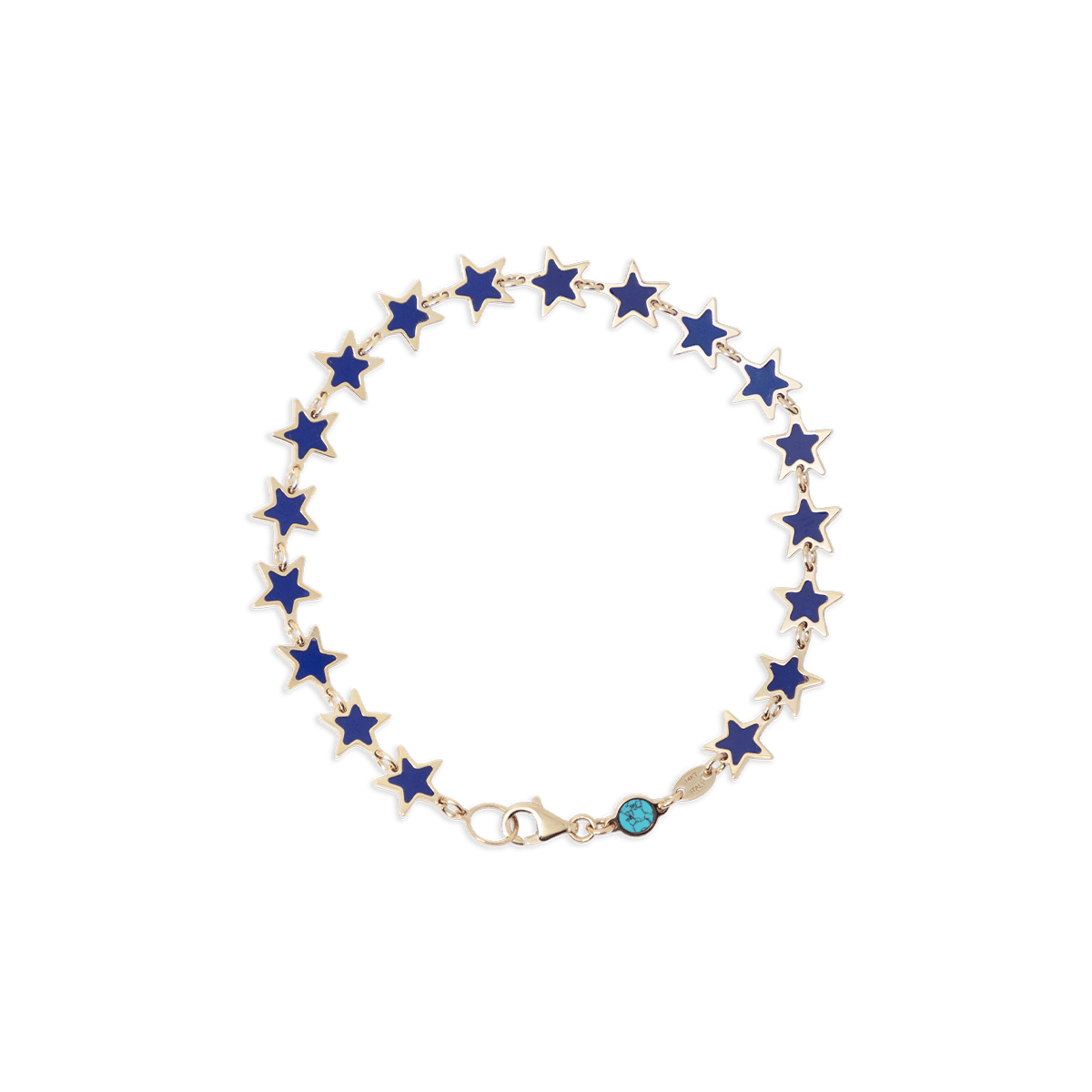 Lapis Star Bracelet 14K Yellow Gold - BluScarpa
