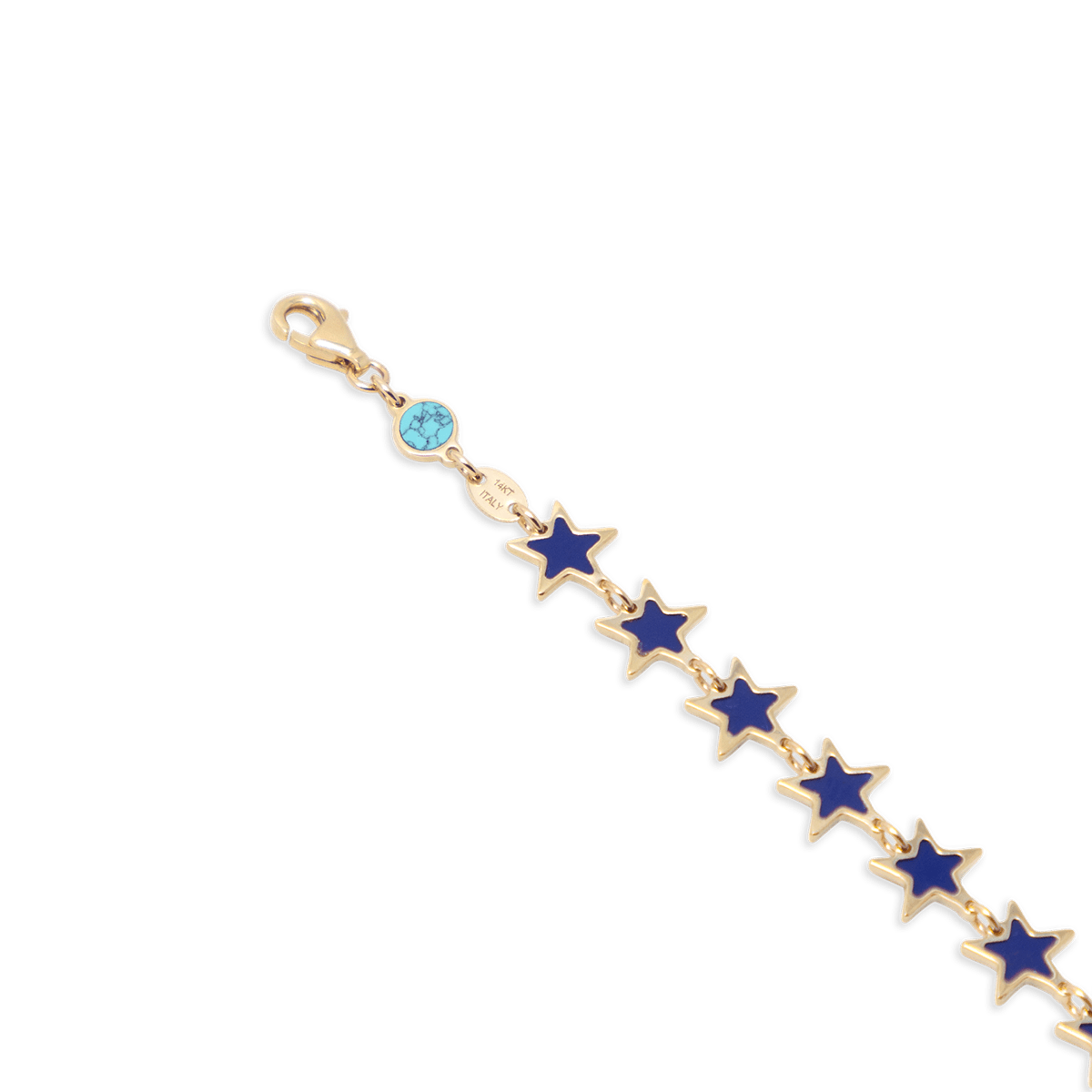 Lapis Star Bracelet 14K Yellow Gold - BluScarpa