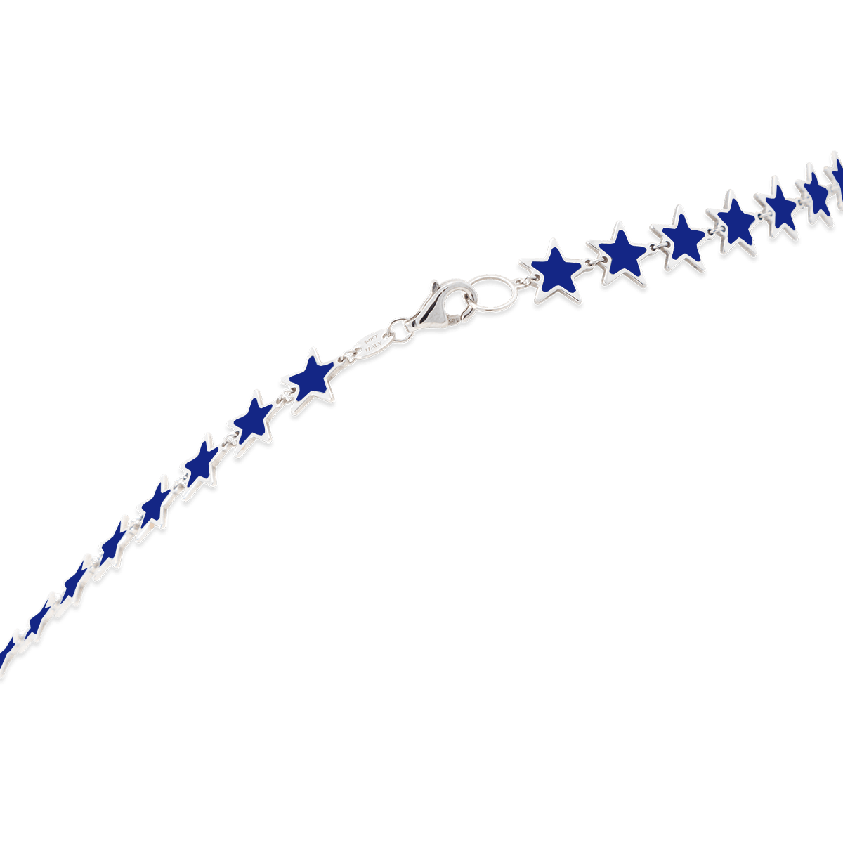 Lapis Star Necklace 14K White Gold - BluScarpa