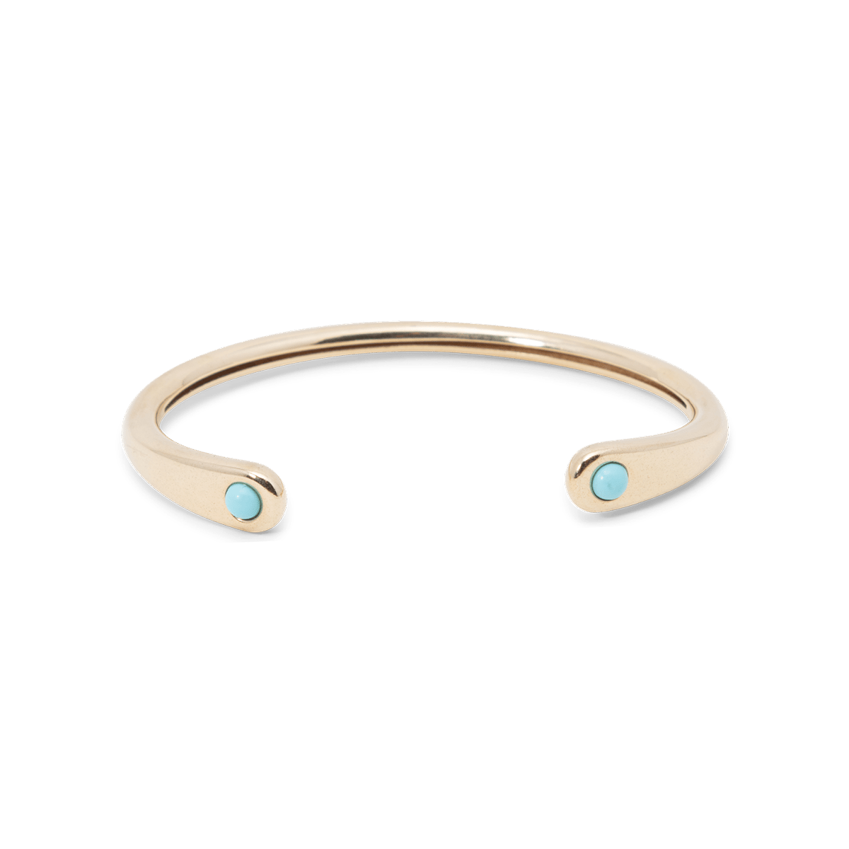 Luna Santa Fe Turquoise 18K Yellow Gold Cuff - BluScarpa