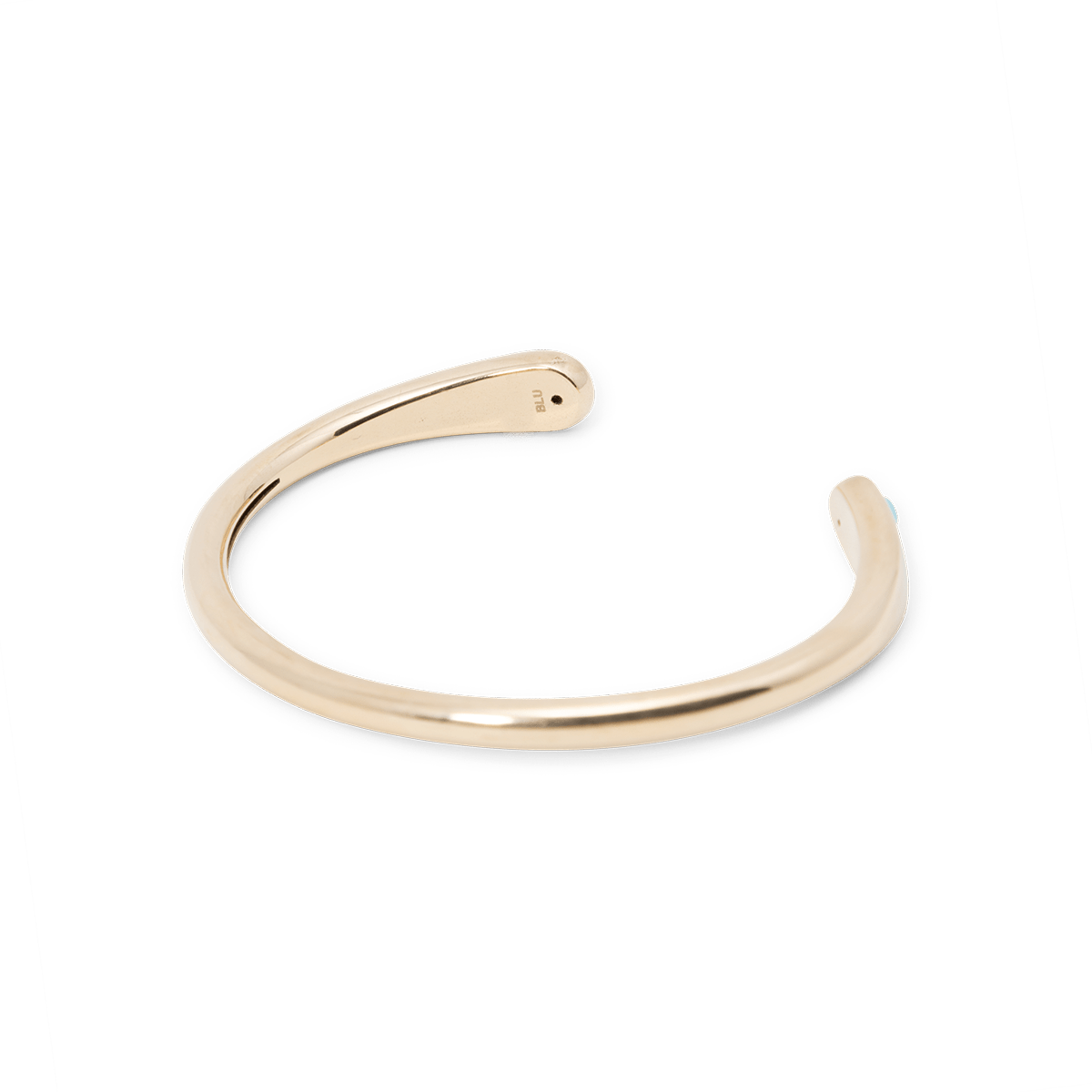 Luna Santa Fe Turquoise 18K Yellow Gold Cuff - BluScarpa