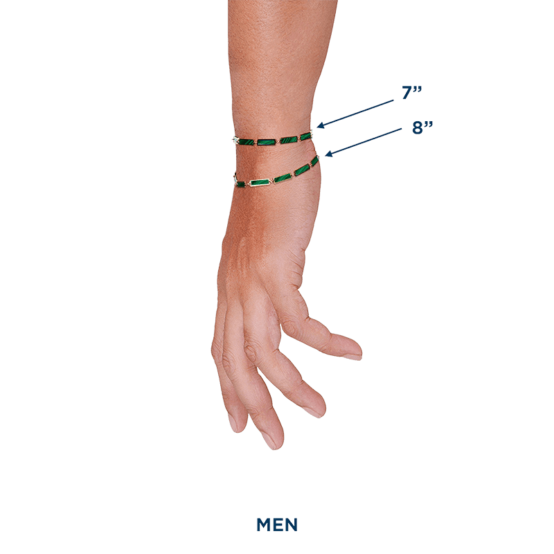 Malachite Bar Bracelet | 14K Yellow Gold - BluScarpa