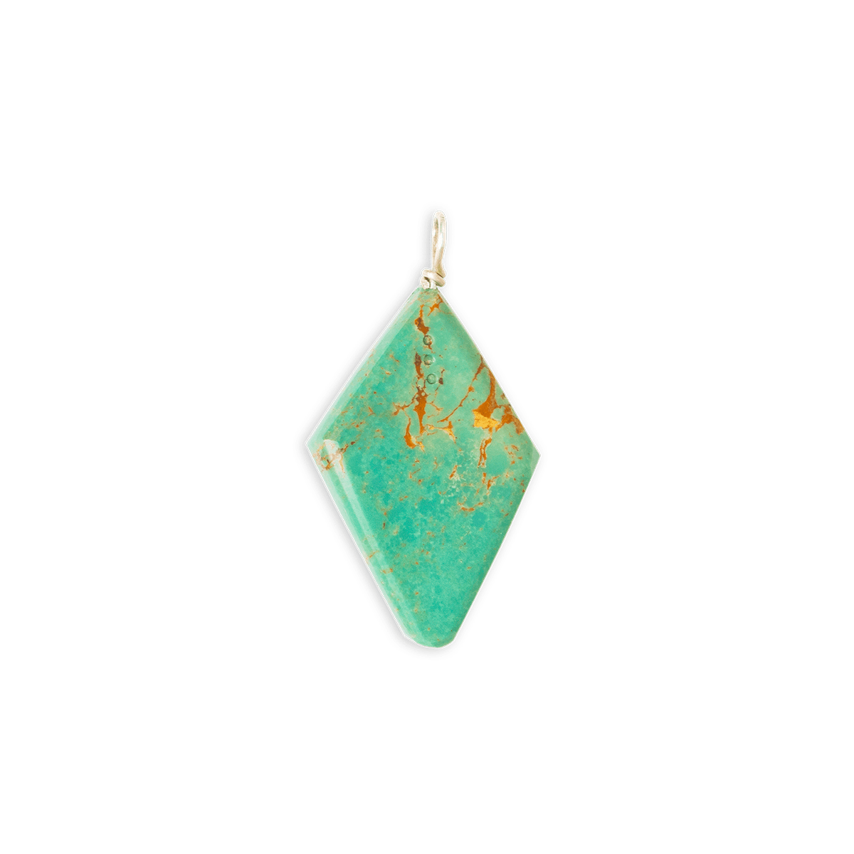New Mexico Santo Domingo Pueblo Pearl/ Turquoise/Onyx Inlay Pendant - BluScarpa