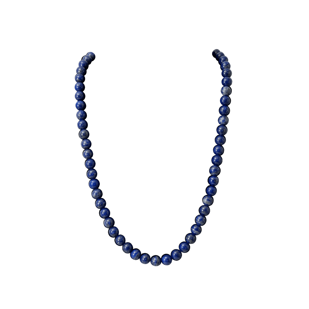 Santa Fe Beaded Lapis Necklace - 24" / 14k gold - BluScarpa