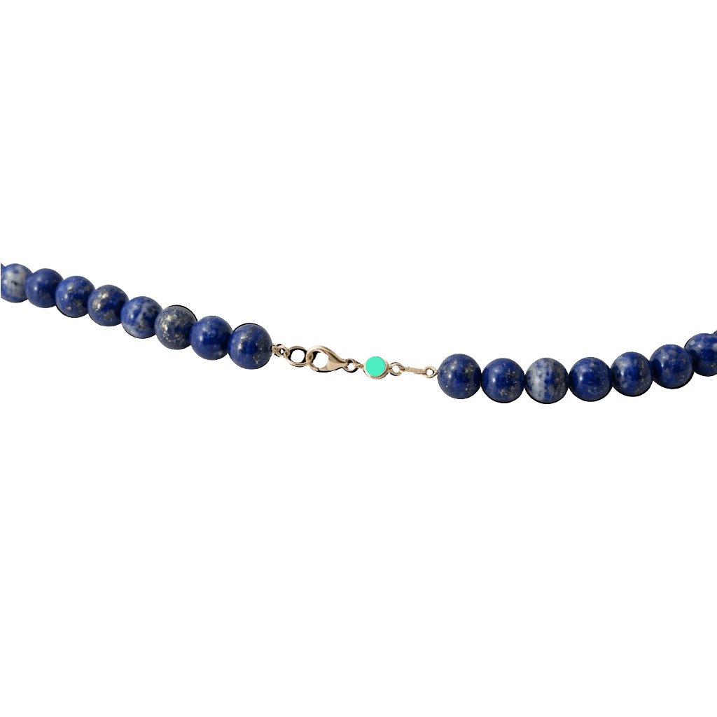 Santa Fe Beaded Lapis Necklace - 24" / 14k gold - BluScarpa