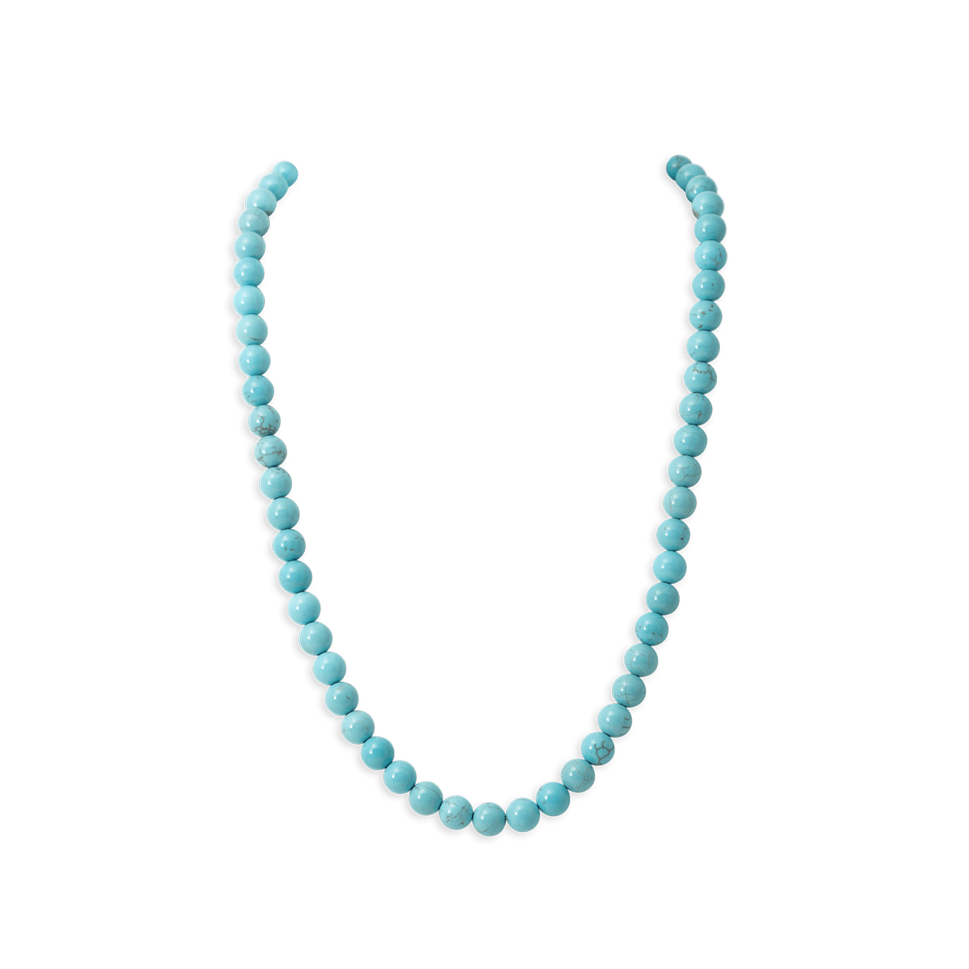 Santa Fe Beaded Turquoise Necklace - 24" / 14k gold - BluScarpa