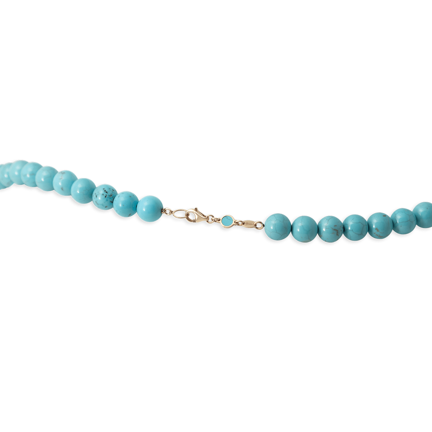 Santa Fe Beaded Turquoise Necklace - 24" / 14k gold - BluScarpa