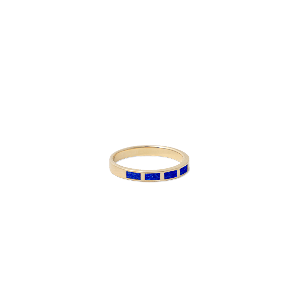 Santa Fe Ring - Lapis 14K Yellow Gold - BluScarpa