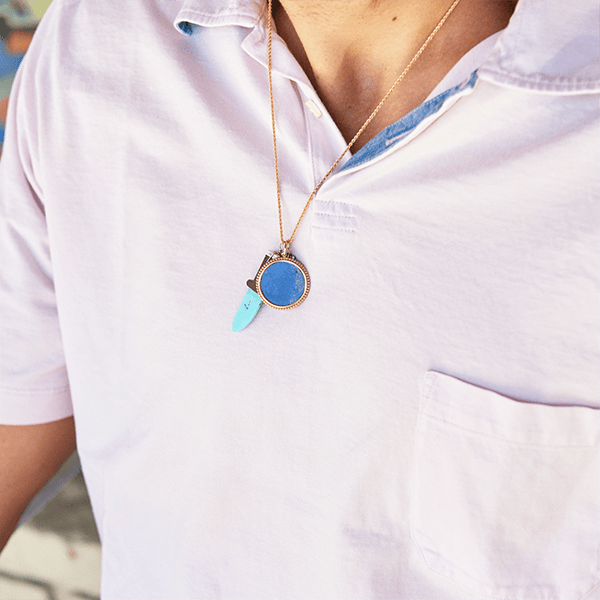 Signature Moneta Lapis Corda Necklace - 1.5MM - BluScarpa