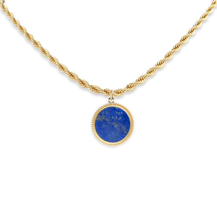 Signature Moneta Lapis Corda Necklace - 1.5MM - BluScarpa