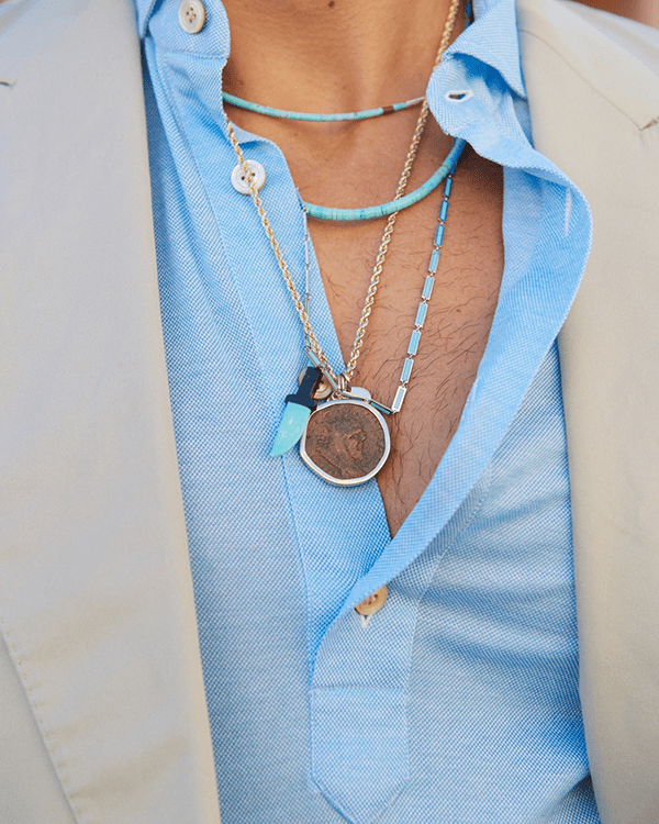 Signature Moneta Romana "Postumo" Corda Necklace - 2MM - BluScarpa