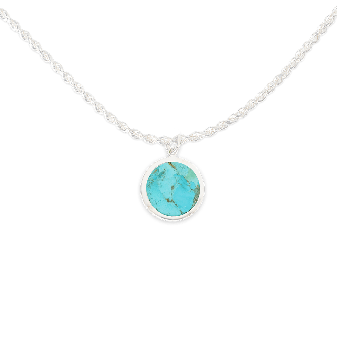 Signature Moneta Turchese Corda Necklace Sterling silver - BluScarpa