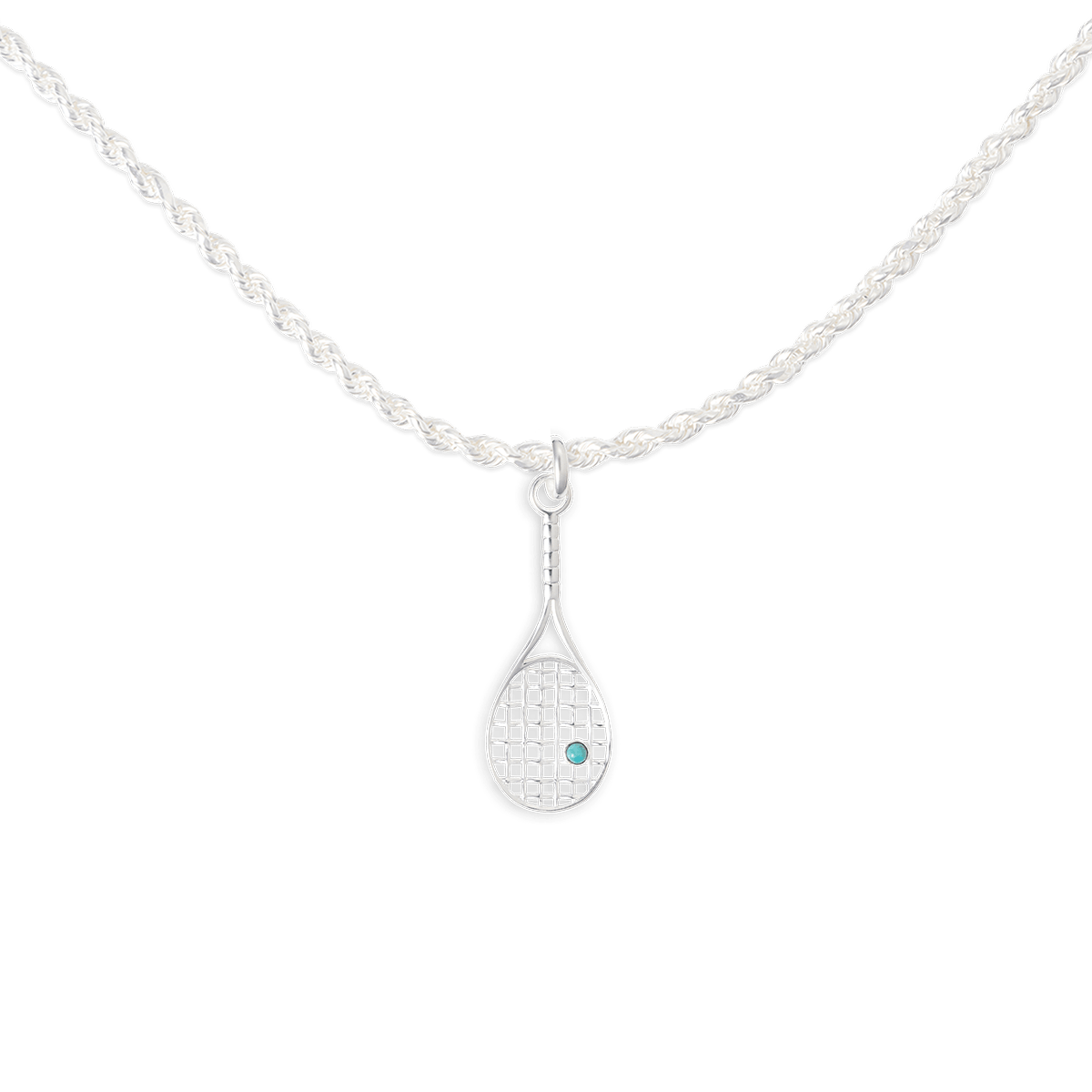 Signature Tennis Racket Corda Necklace Sterling silver - BluScarpa
