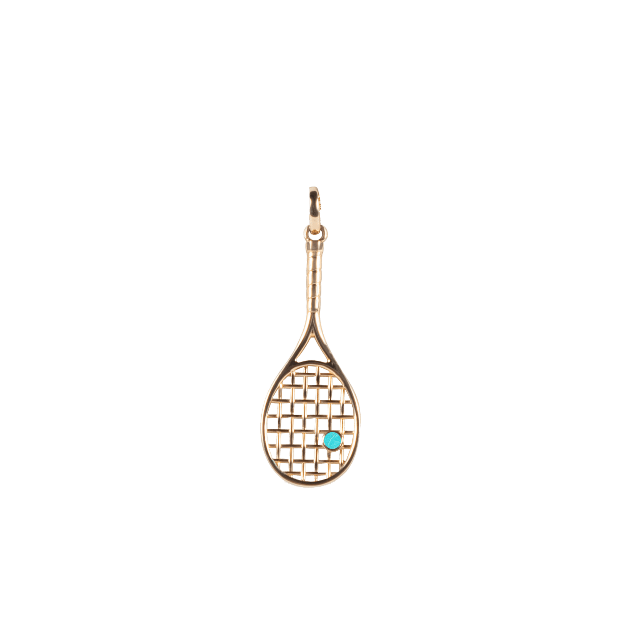 Tennis Racket Pendant 14K yellow Gold - BluScarpa