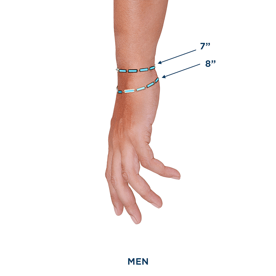 Turquoise Bar Bracelet 18K Yellow Gold - BluScarpa