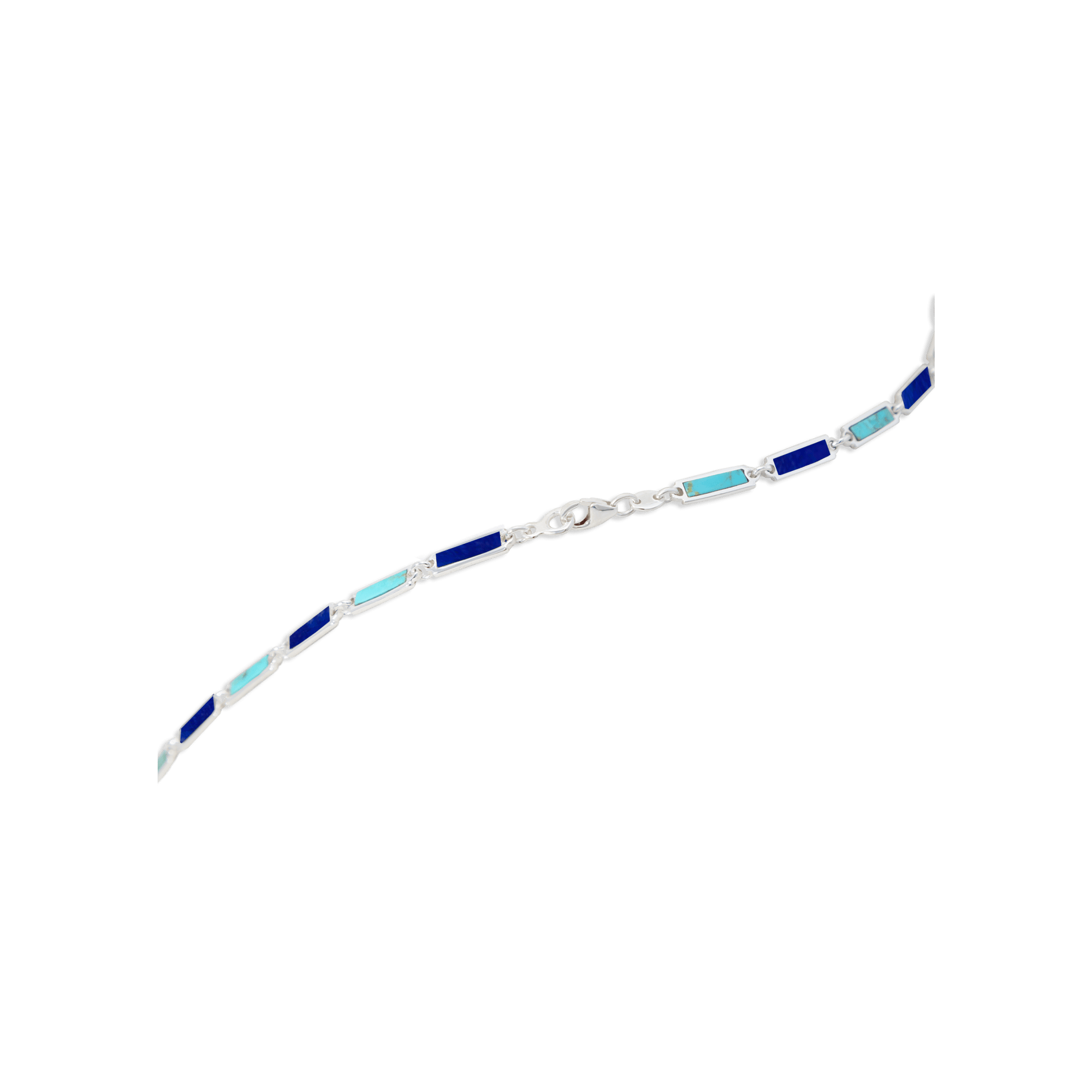 Two Tone Bar Necklace Sterling Silver - BluScarpa
