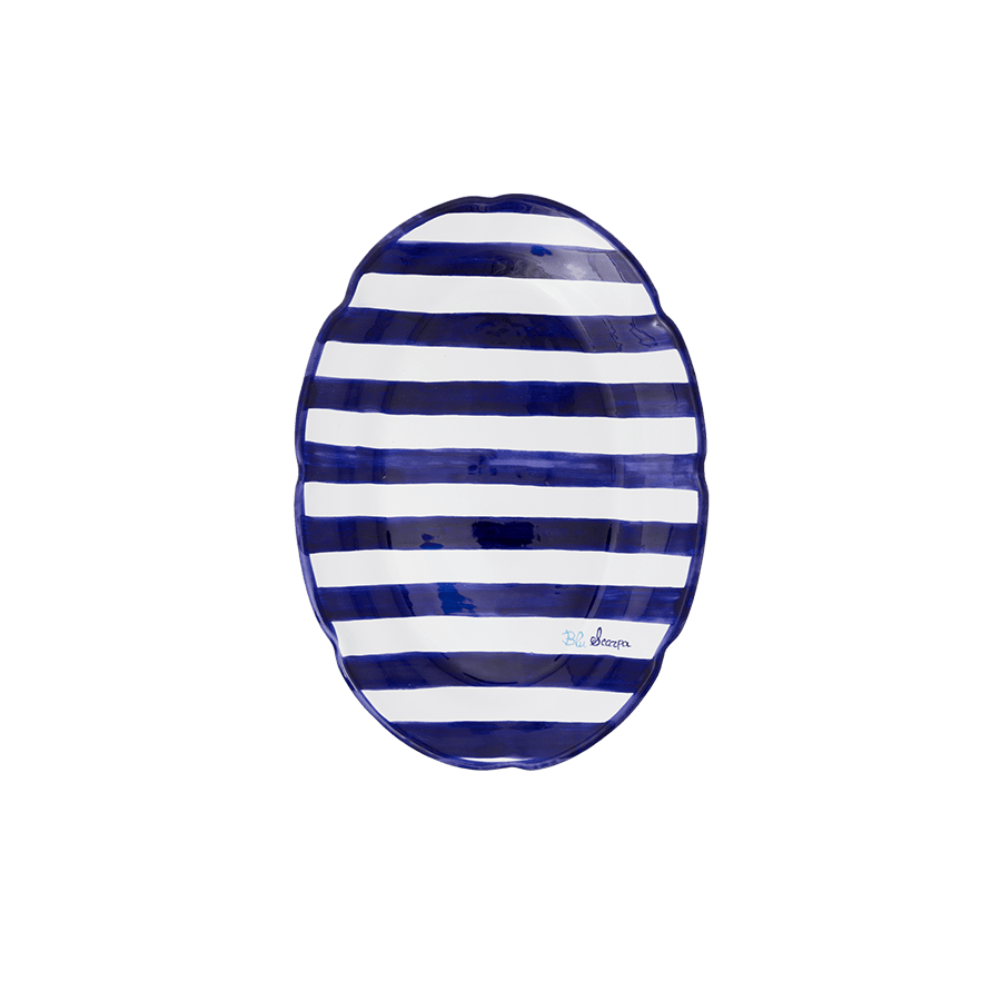 Vassoio Ceramica Amalfitana Strisce - BluScarpa