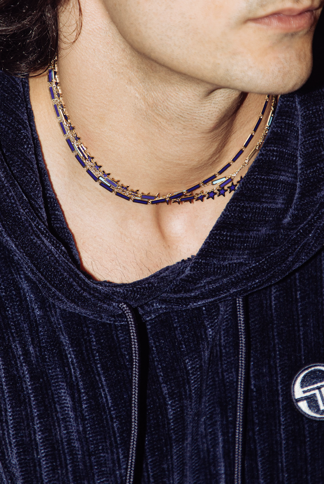 Lapis bead necklace in online 14k yellow gold